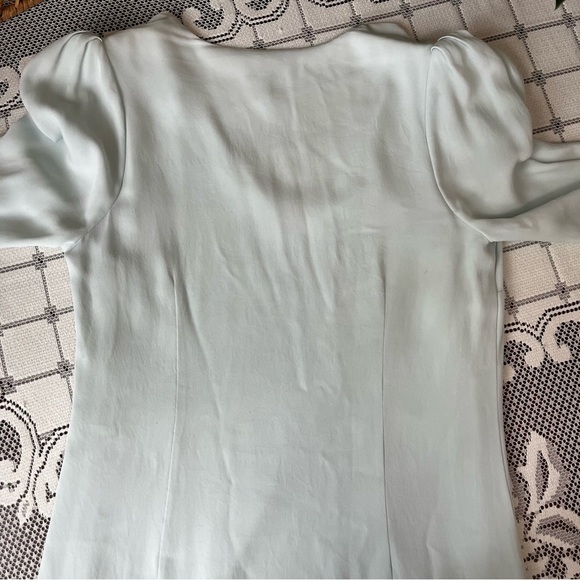 Joie 100% silk light blue long sleeve ruched dress size 4 - Picture 6 of 8